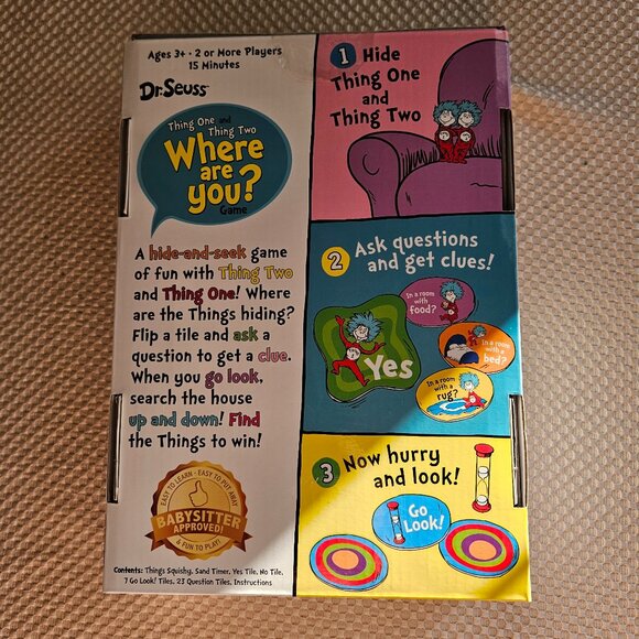 Dr Seuss - Thing one and‎ thing two - Where are you - Board Game - Picture 6 of 8